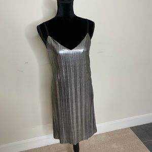 Design Lab Metallic Slip Dress